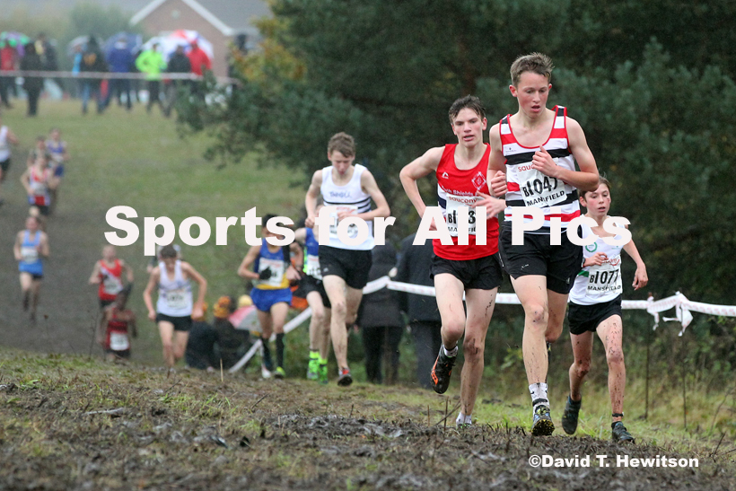 Boys under-15s, National Cross Country Relay Champs., Berry Hill Park, Mansfield.  Photo: David T. Hewitson/Sports for All Pics